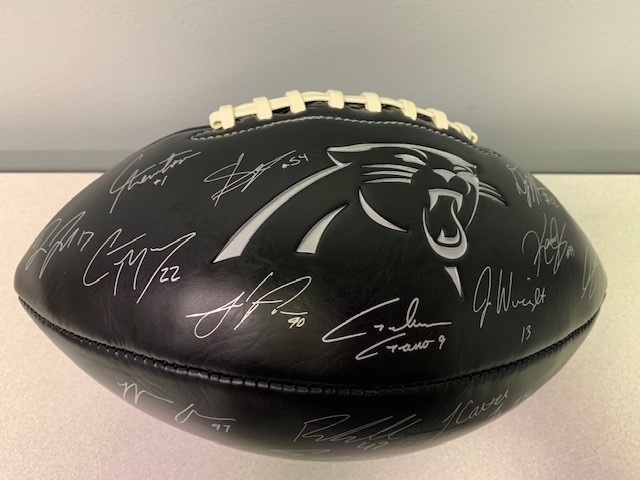 carolina panthers team autographed football